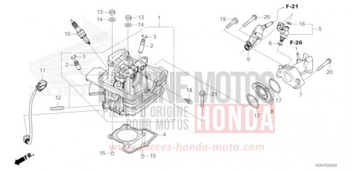 CYLINDER HEAD/INJECTOR CBF125MEFT de 2026